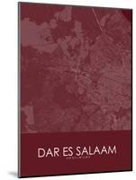 Dar es Salaam, Tanzania *, United Republic of Red Map-null-Mounted Poster