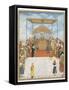Darbar of Akbar Ii, 1811-15 (Opaque W/C, Gold & Silver on Paper)-Ghulam Murtaza Khan-Framed Stretched Canvas