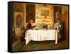 Darby and Joan-Walter Dendy Sadler-Framed Stretched Canvas