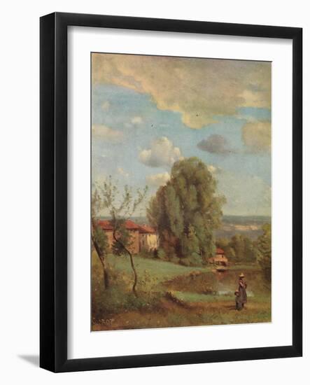 'Dardagny', c1855-Jean-Baptiste-Camille Corot-Framed Giclee Print