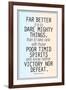 Dare Mighty Things Teddy Roosevelt Motivational Plastic Sign-null-Framed Art Print