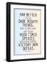 Dare Mighty Things Teddy Roosevelt Motivational Plastic Sign-null-Framed Art Print