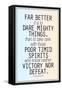 Dare Mighty Things Teddy Roosevelt Motivational Plastic Sign-null-Framed Stretched Canvas