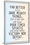 Dare Mighty Things Teddy Roosevelt-null-Mounted Poster