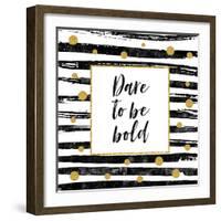 Dare to Be Bold - Motivational Quote-Ink Drop-Framed Premium Giclee Print