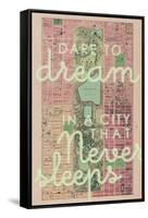 Dare to Dream in a City the Never Sleeps - 1867, New York City, Central Park Composite Map-null-Framed Stretched Canvas