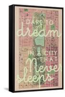 Dare to Dream in a City the Never Sleeps - 1867, New York City, Central Park Composite Map-null-Framed Stretched Canvas