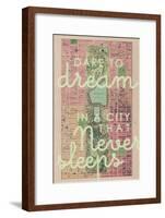 Dare to Dream in a City the Never Sleeps - 1867, New York City, Central Park Composite Map-null-Framed Giclee Print