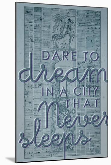 Dare to Dream in a City the Never Sleeps - 1867, New York City, Central Park Composite Map-null-Mounted Giclee Print