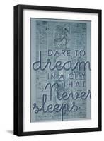 Dare to Dream in a City the Never Sleeps - 1867, New York City, Central Park Composite Map-null-Framed Premium Giclee Print