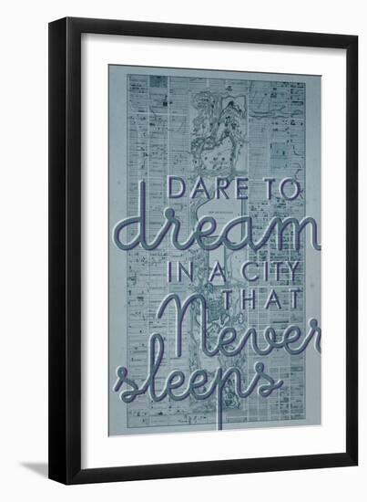 Dare to Dream in a City the Never Sleeps - 1867, New York City, Central Park Composite Map-null-Framed Premium Giclee Print