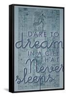 Dare to Dream in a City the Never Sleeps - 1867, New York City, Central Park Composite Map-null-Framed Stretched Canvas