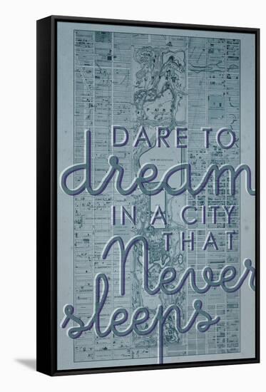 Dare to Dream in a City the Never Sleeps - 1867, New York City, Central Park Composite Map-null-Framed Stretched Canvas