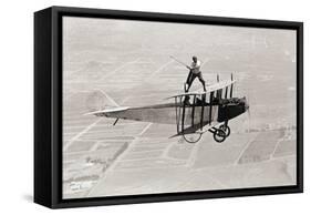 Daredevil Al Wilson Golfing on Biplane-null-Framed Stretched Canvas