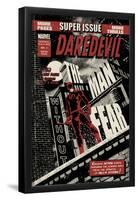 Daredevil Black & White No.1 Cover: Daredevil Standing on a Rooftop-David Aja-Framed Poster
