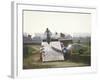 Daredevil Motorcyclist Evel Knievel Rising on Platform During Performance of Stunt-null-Framed Premium Photographic Print