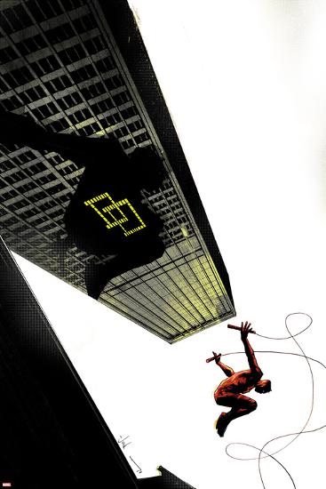 Daredevil: Reborn No.4 Cover: Daredevil Jumping from Buildings-Jock-Lamina Framed Poster
