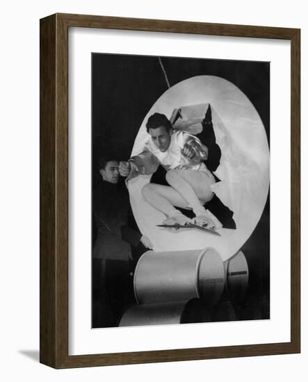 Daring Ice Jump-null-Framed Photographic Print