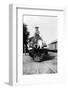 Darius Milhaud and Paul Claudel Seated on a Steam Trip on a Trip While 'En Poste' at the French…-null-Framed Photographic Print