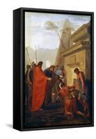 Darius the Great Opening the Tomb of Nitocris, 17th Century-Eustache Le Sueur-Framed Stretched Canvas