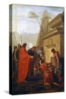 Darius the Great Opening the Tomb of Nitocris, 17th Century-Eustache Le Sueur-Stretched Canvas