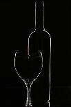 Red Wine and Glasse over Black-Darja Vorontsova-Laminated Photographic Print