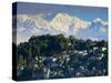 Darjeeling and Kanchenjunga, West Bengal, India-Jane Sweeney-Stretched Canvas