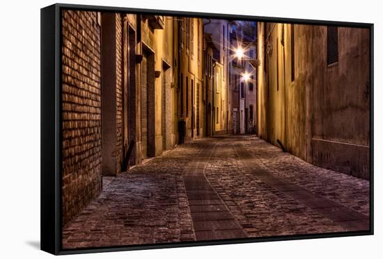 Dark Alley in the Old Town-ermess-Framed Stretched Canvas