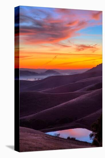 Dark and Moody Sunrise, Petaluma Sonoma County, Bay Area-Vincent James-Stretched Canvas