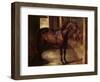 Dark Bay Horse in the Stable-Théodore Géricault-Framed Giclee Print