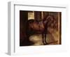 Dark Bay Horse in the Stable-Théodore Géricault-Framed Giclee Print