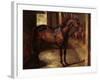 Dark Bay Horse in the Stable-Théodore Géricault-Framed Giclee Print