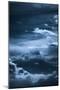 Dark Blue Night Sky with Clouds Formation-coka-Mounted Photographic Print