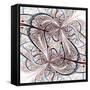 Dark Blue Purple Black Fractal Flower-fbatista72-Framed Stretched Canvas