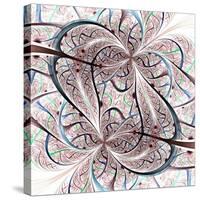 Dark Blue Purple Black Fractal Flower-fbatista72-Stretched Canvas