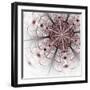 Dark Blue Purple Black Fractal Flower-fbatista72-Framed Art Print