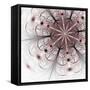 Dark Blue Purple Black Fractal Flower-fbatista72-Framed Stretched Canvas