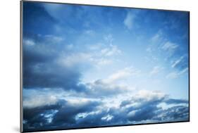 Dark Blue Sky with Clouds, Abstract Photo Background-Eugene Sergeev-Mounted Photographic Print