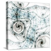 Dark Brown Fractal Flower-fbatista72-Stretched Canvas