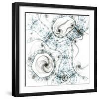 Dark Brown Fractal Flower-fbatista72-Framed Art Print