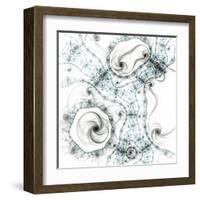 Dark Brown Fractal Flower-fbatista72-Framed Art Print