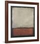 Dark Brown with Grey and Orange-Mark-Framed Art Print