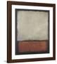 Dark Brown with Grey and Orange-Mark-Framed Art Print