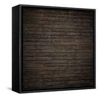 Dark Brown Wood Panels.-Reinhold Leitner-Framed Stretched Canvas