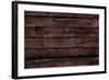 Dark Brown Wood Panels.-Reinhold Leitner-Framed Photographic Print