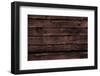 Dark Brown Wood Panels.-Reinhold Leitner-Framed Photographic Print