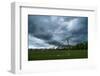 Dark clouds above a football pitch-Benjamin Engler-Framed Photographic Print