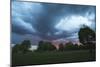 Dark clouds above a park-Benjamin Engler-Mounted Photographic Print