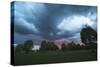 Dark clouds above a park-Benjamin Engler-Stretched Canvas