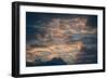 Dark Clouds over a Hilly Landscape at Sunset-Clive Nolan-Framed Photographic Print